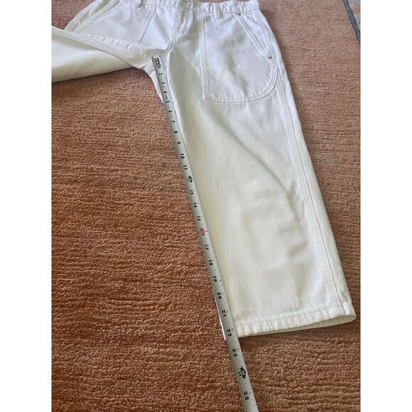 J Crew White High Rise Women’s Utility Pants 29P Cotton Cropped Fit - Picture 6 of 9